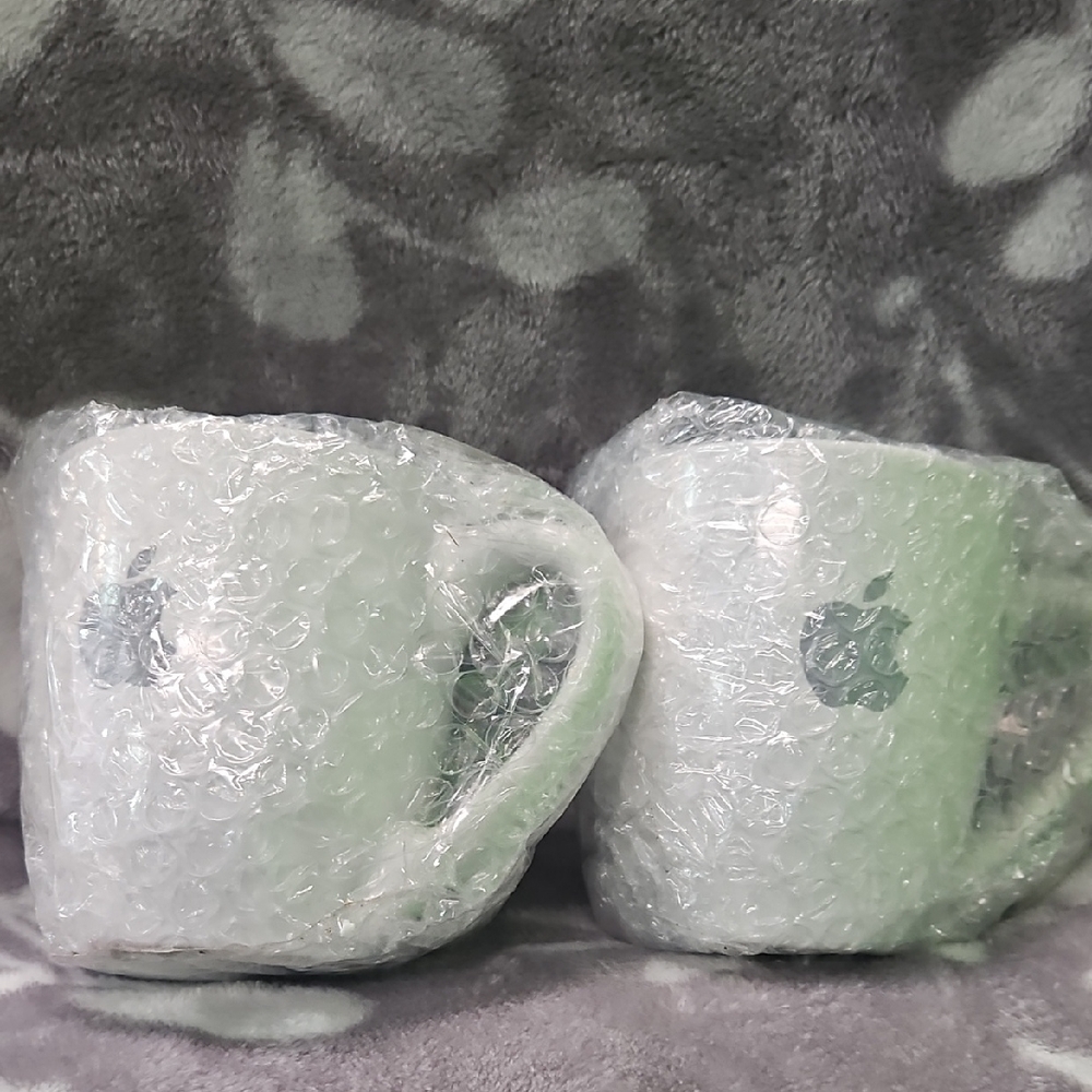 2 Apple Logo White Mugs